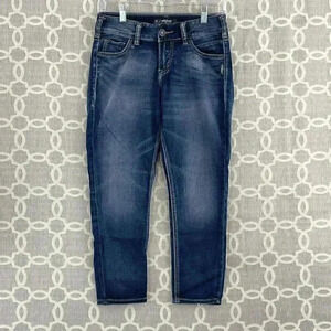 Silver Jeans Suki Mid Capri Medium Wash Women's Jeans size 27x24